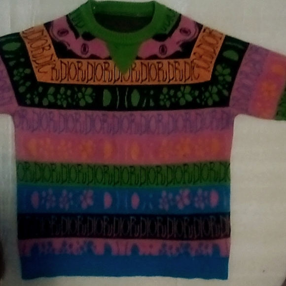 This is a Dior sweater in a junior size 9 it's multi-colored - Picture 1 of 1